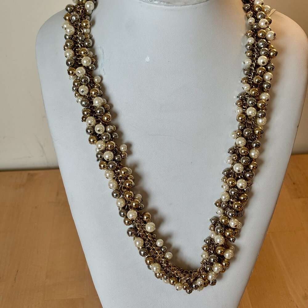 Zara Beaded Belt -Pearl and Gold and Silver Beads